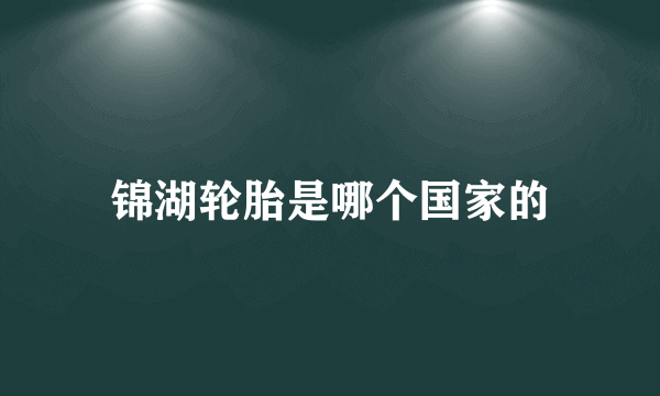 锦湖轮胎是哪个国家的