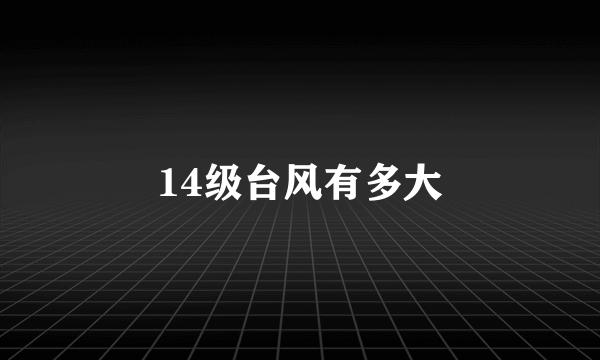 14级台风有多大