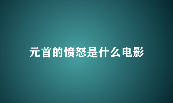 元首的愤怒是什么电影