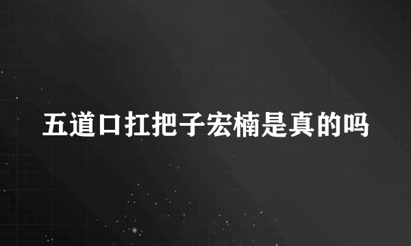 五道口扛把子宏楠是真的吗