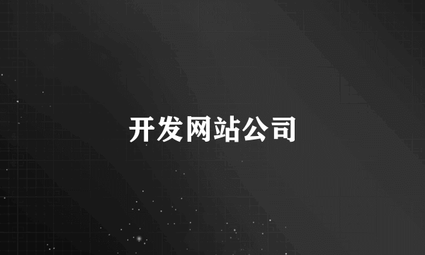 开发网站公司