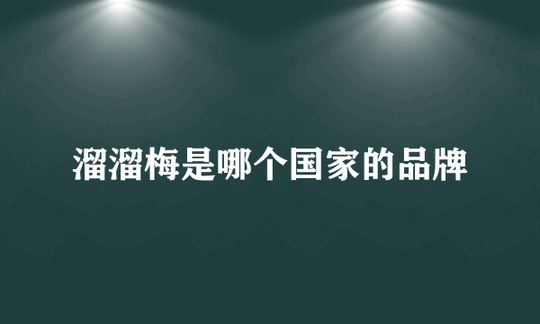 溜溜梅是哪个国家的品牌