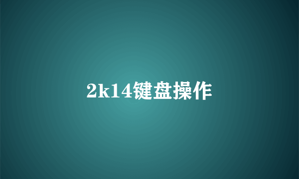 2k14键盘操作