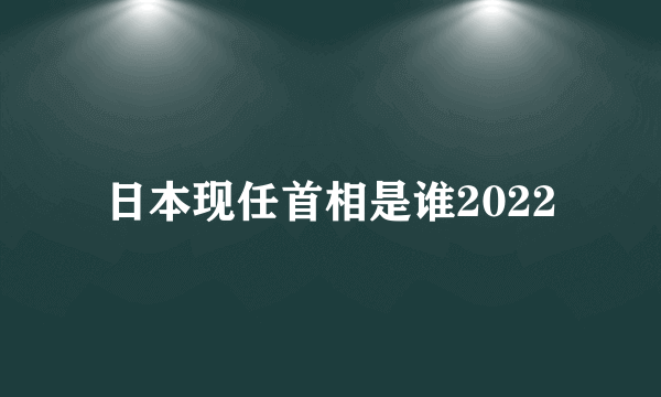 日本现任首相是谁2022