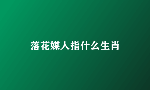 落花媒人指什么生肖