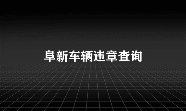 阜新车辆违章查询