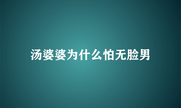 汤婆婆为什么怕无脸男