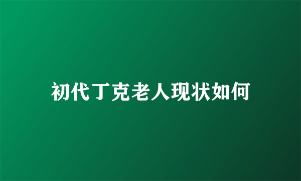 初代丁克老人现状如何