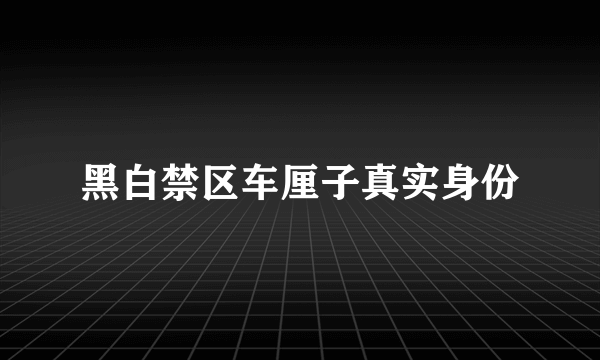 黑白禁区车厘子真实身份