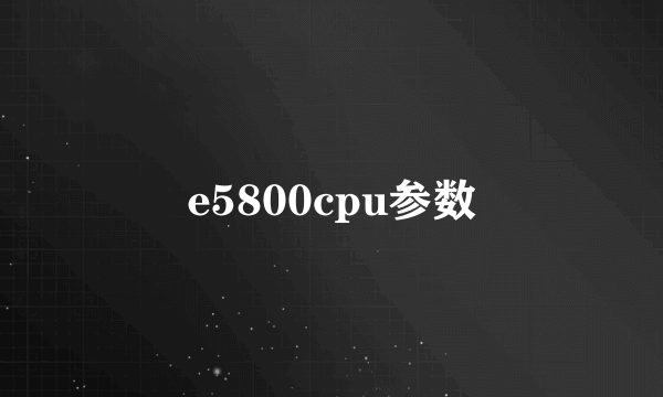 e5800cpu参数