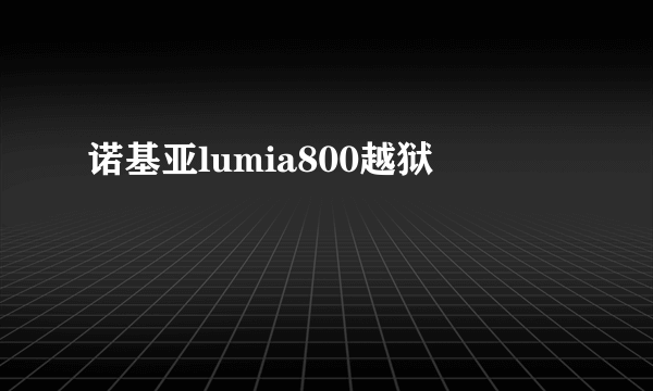 诺基亚lumia800越狱