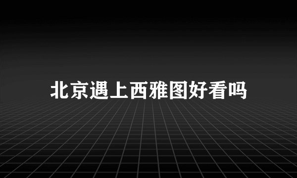 北京遇上西雅图好看吗