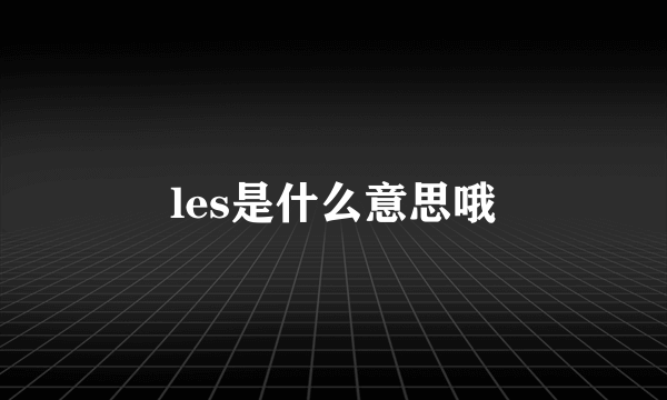 les是什么意思哦