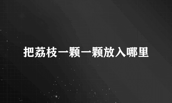 把荔枝一颗一颗放入哪里