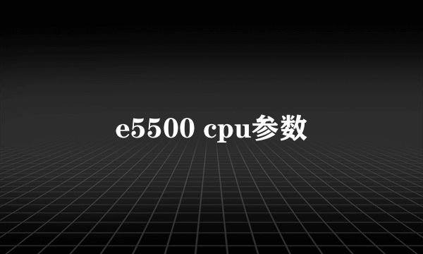 e5500 cpu参数