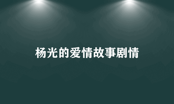 杨光的爱情故事剧情