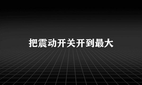 把震动开关开到最大