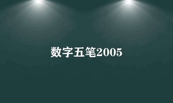 数字五笔2005