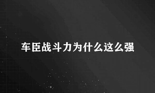 车臣战斗力为什么这么强