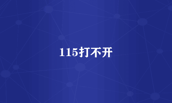 115打不开