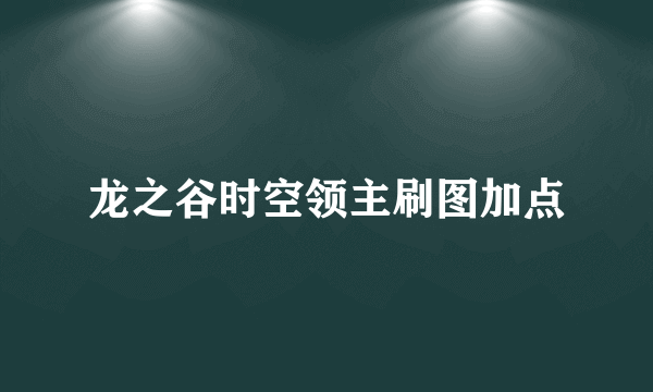 龙之谷时空领主刷图加点