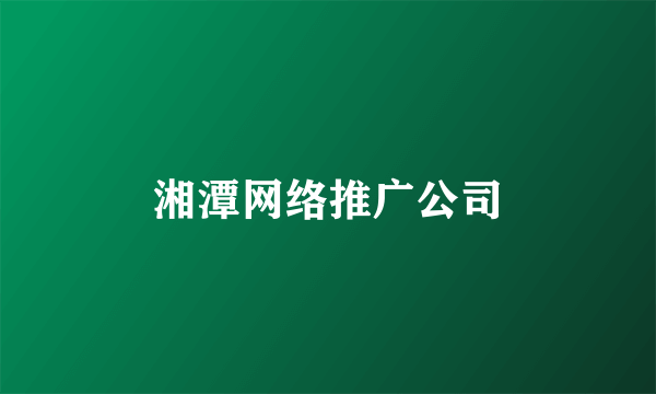 湘潭网络推广公司