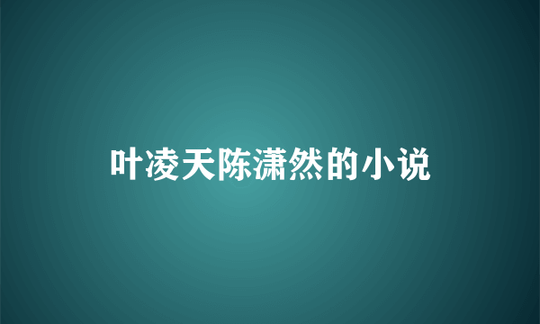 叶凌天陈潇然的小说