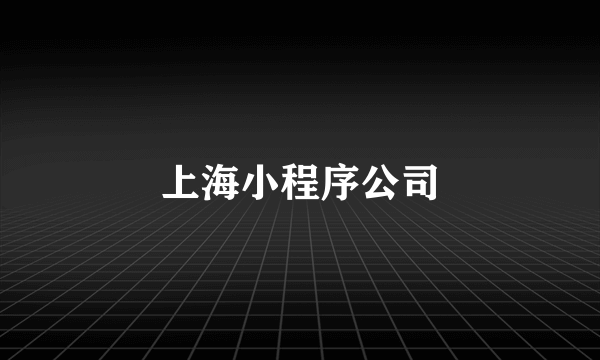 上海小程序公司