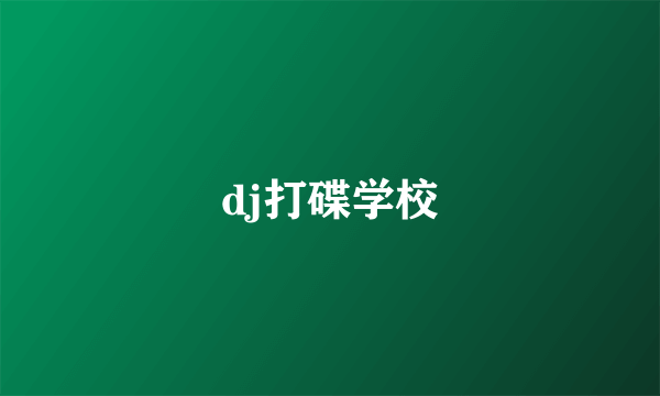 dj打碟学校