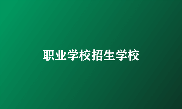 职业学校招生学校