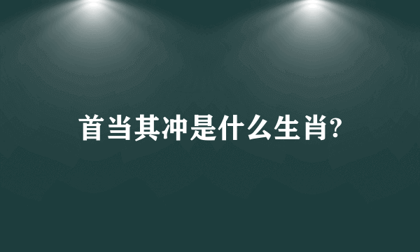 首当其冲是什么生肖?