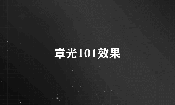 章光101效果