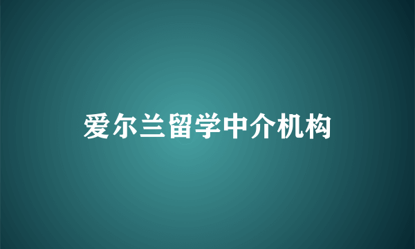 爱尔兰留学中介机构