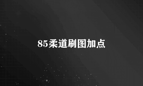 85柔道刷图加点