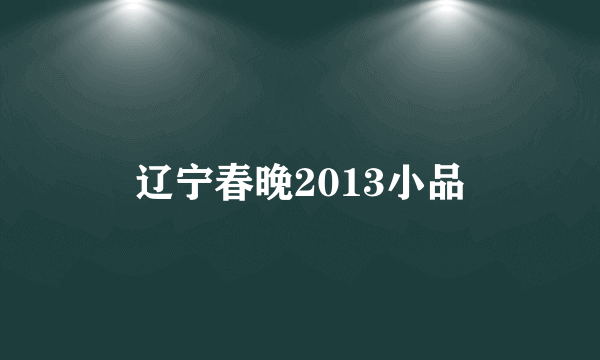 辽宁春晚2013小品