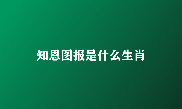 知恩图报是什么生肖