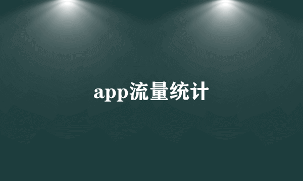 app流量统计