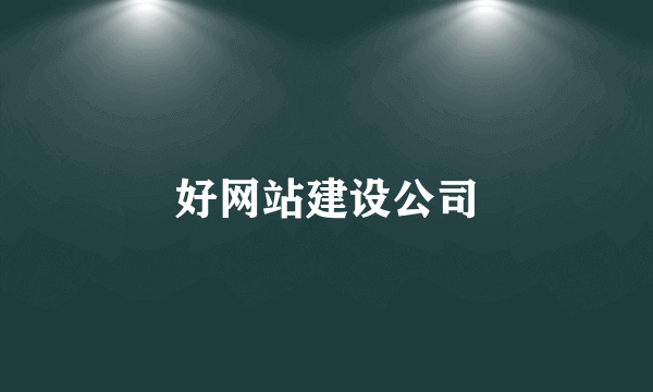 好网站建设公司