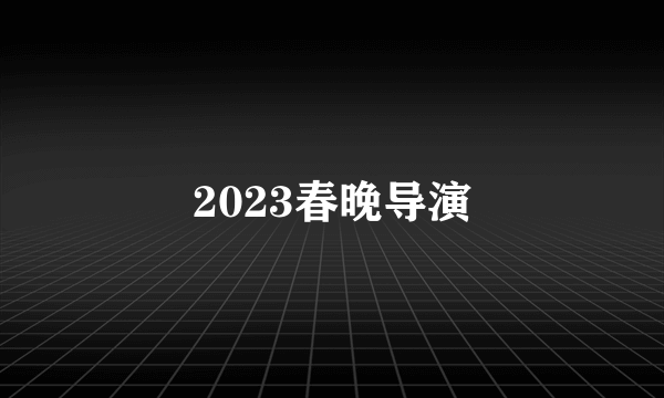 2023春晚导演