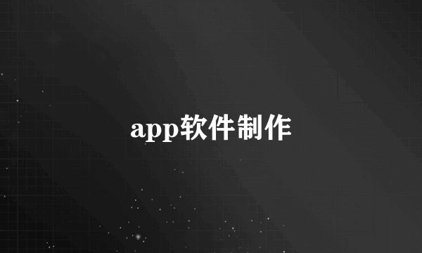 app软件制作