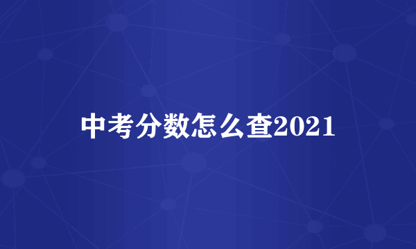 中考分数怎么查2021