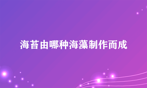 海苔由哪种海藻制作而成