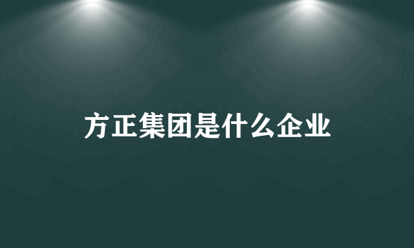 方正集团是什么企业