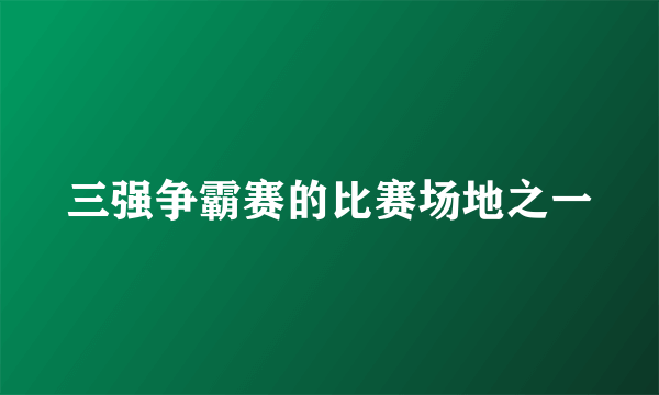 三强争霸赛的比赛场地之一