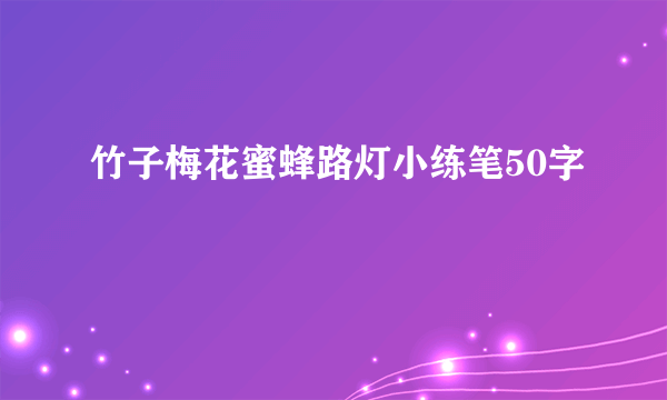 竹子梅花蜜蜂路灯小练笔50字