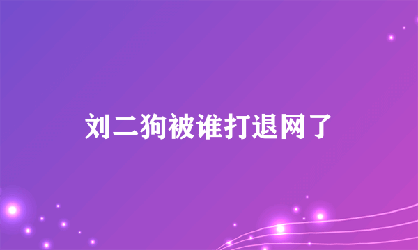 刘二狗被谁打退网了