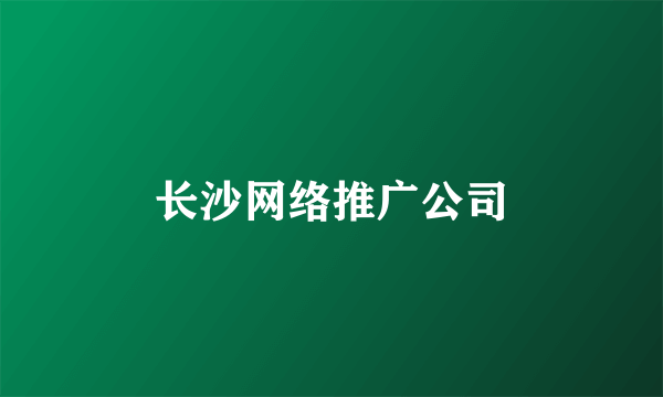 长沙网络推广公司