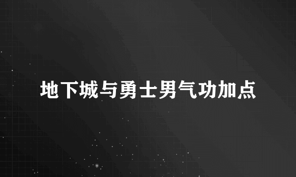 地下城与勇士男气功加点