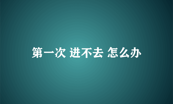 第一次 进不去 怎么办