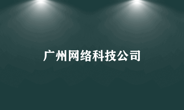 广州网络科技公司